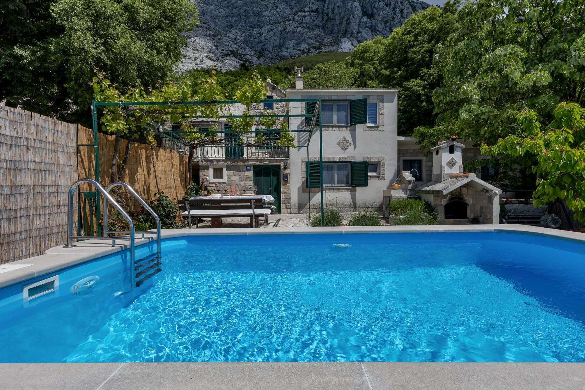 Holiday Home Marta With Heated Pool,Grill,Sea View Bast 外观 照片